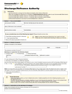 Keep to these simple steps to get Cba Discharge Authority ready for sending Get the sample you need in our collection of legal forms. . Commonwealth bank discharge authority form pdf